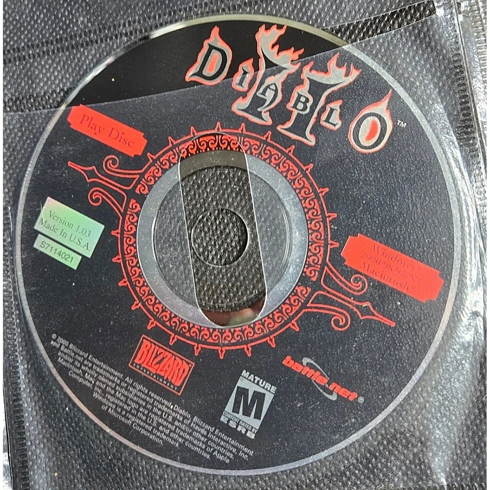 Diablo II and Lord of Destruction PC Expansion 4 Disc Set No Case Tested